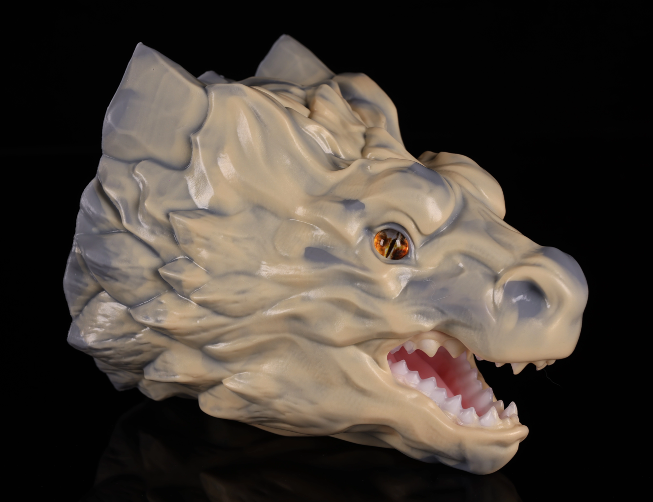 Realistic Earth Dragon Head Bust - Lifelike Terra Scalie Collectible Figure
