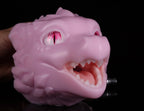 Pastel Pink Dragon Head Bust - Realistic Scalie Collectible Figure with Open Mouth Detail